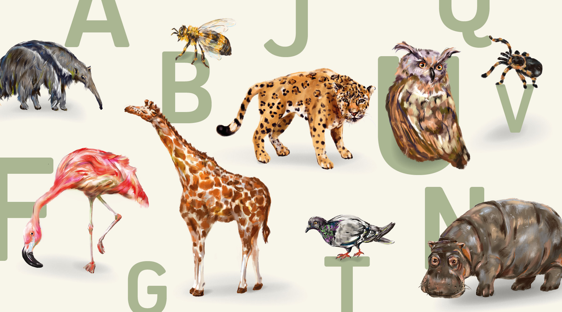 Tieralphabet Illustration